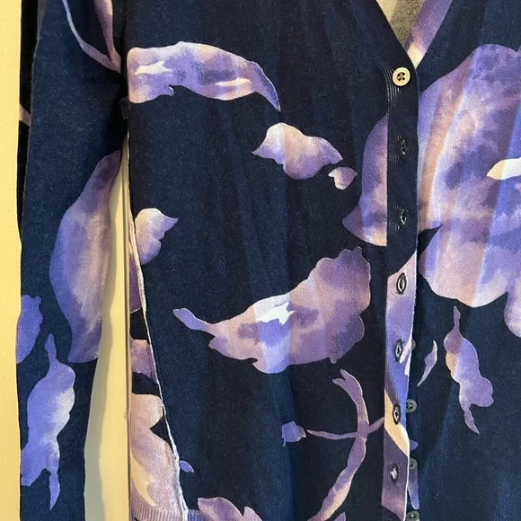 martin osa sweater Cardigan Size S Floral Purple Multi Colored - Picture 3 of 5